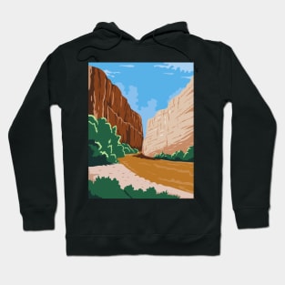 Big Bend National Park of Rio Grande Río Bravo in Chihuahuan Desert Texas WPA Poster Art Color Hoodie